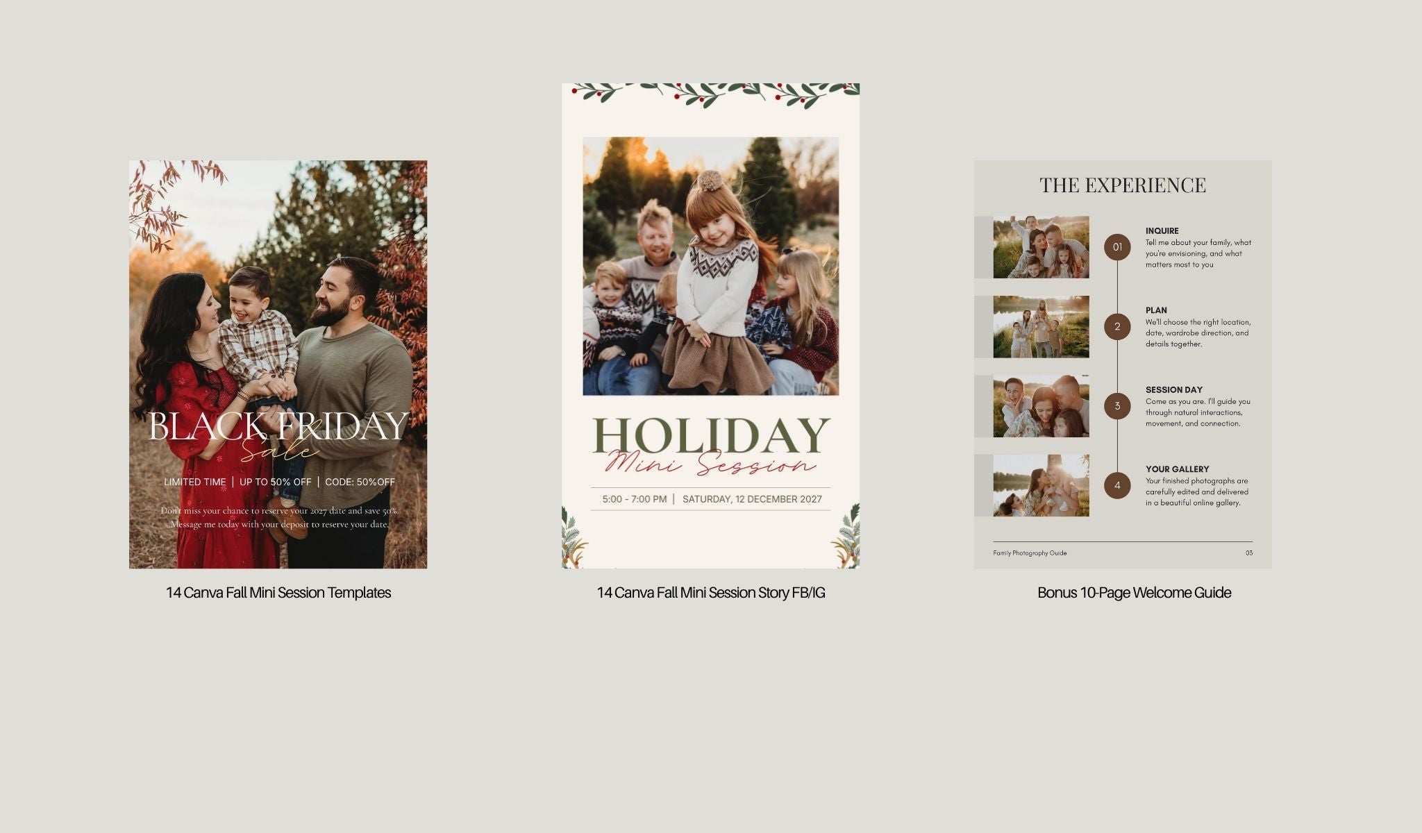 Holiday Canva Marketing Bundle with Welcome Guide
