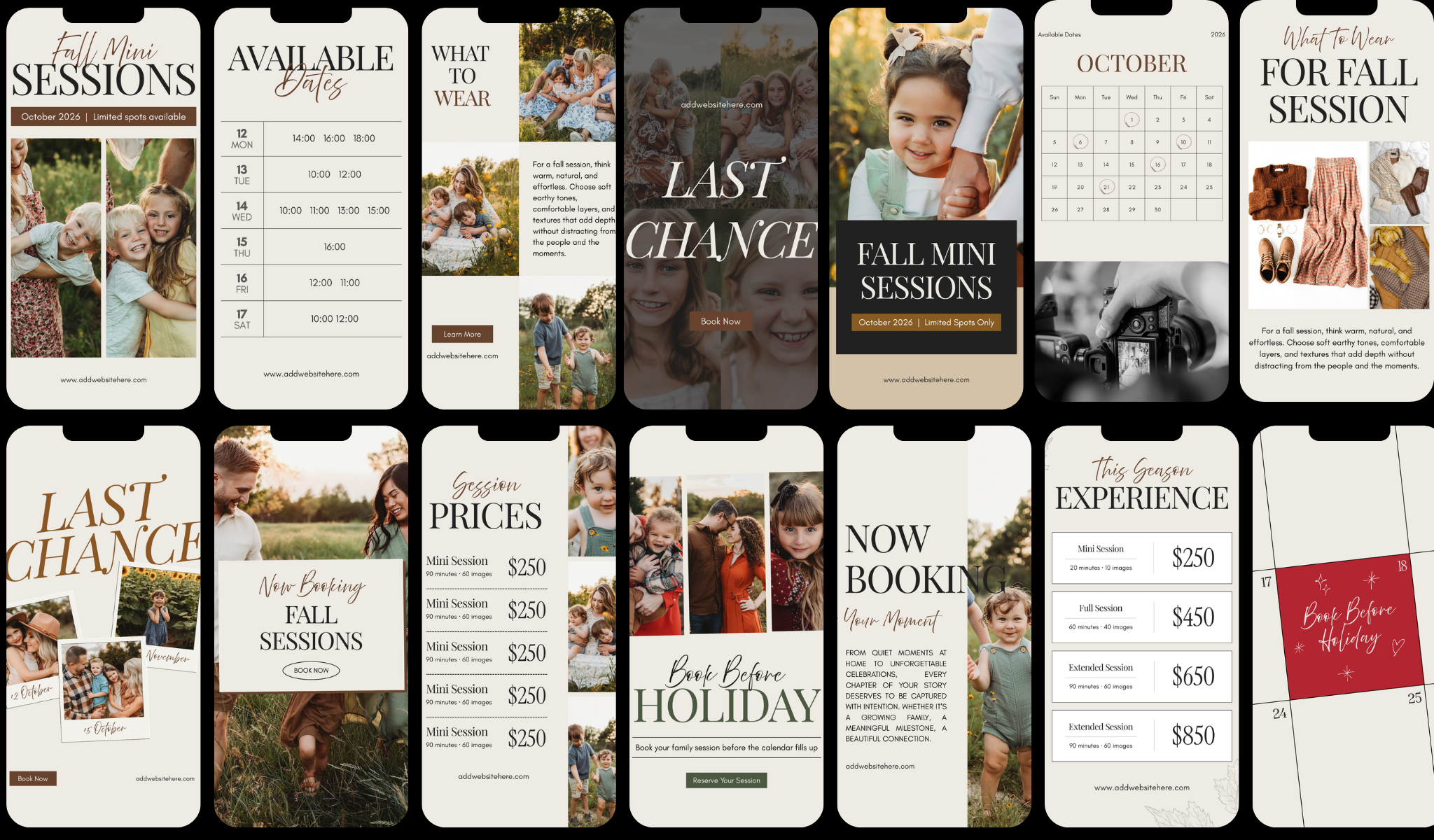 Fall Canva Marketing Bundle with Pricing Guide
