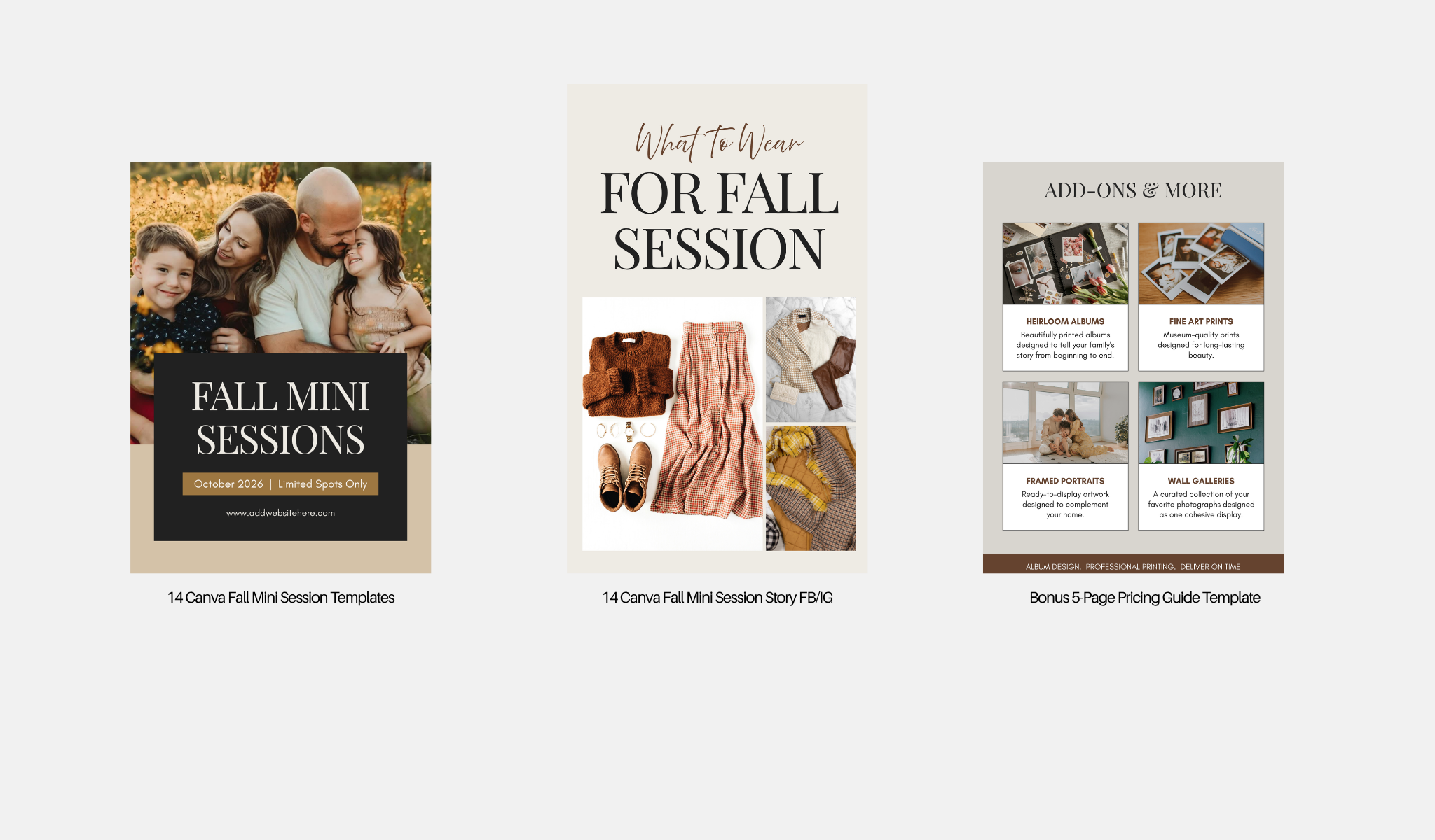 Fall Canva Marketing Bundle with Pricing Guide