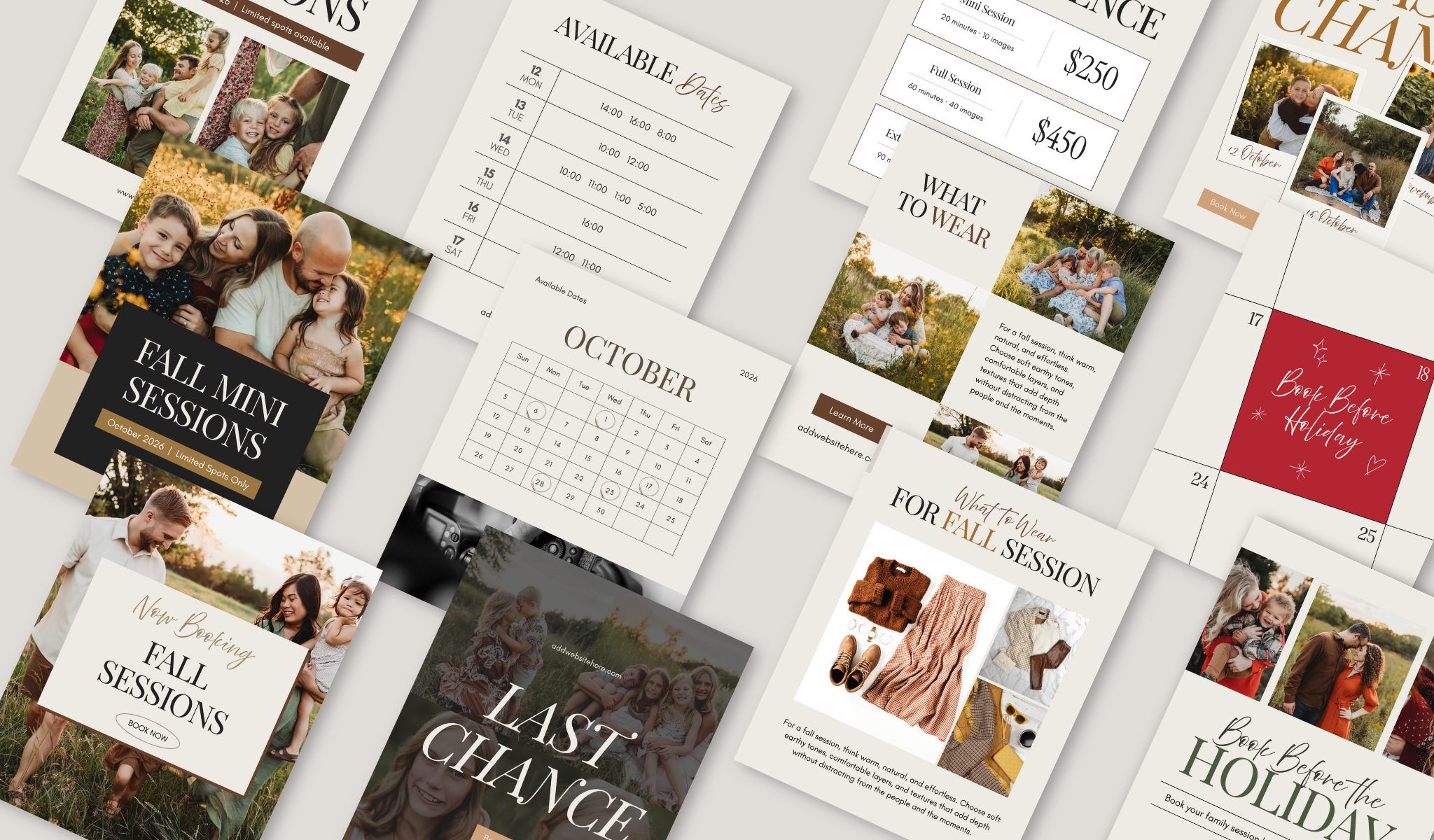 Fall Canva Marketing Bundle with Pricing Guide