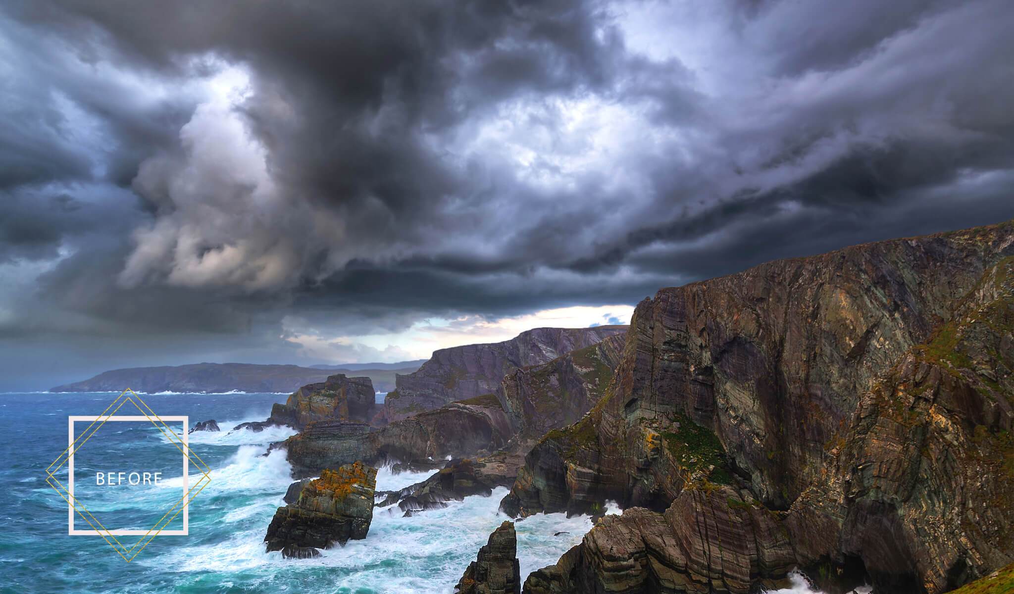 Before Lightning Bolt Photoshop Overlays from Pretty Actions