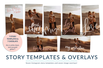 14 PRETTY LOVE Story Templates and Overlays