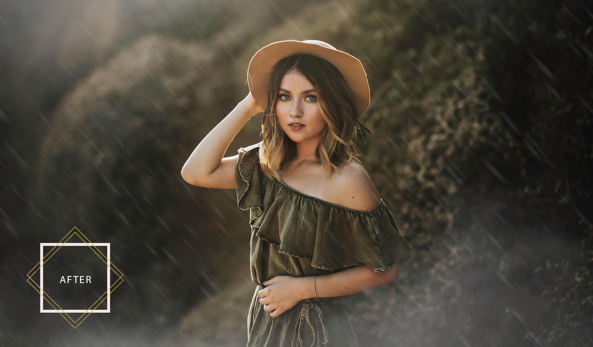 Fog and Rain Photoshop Overlays from Pretty Actions