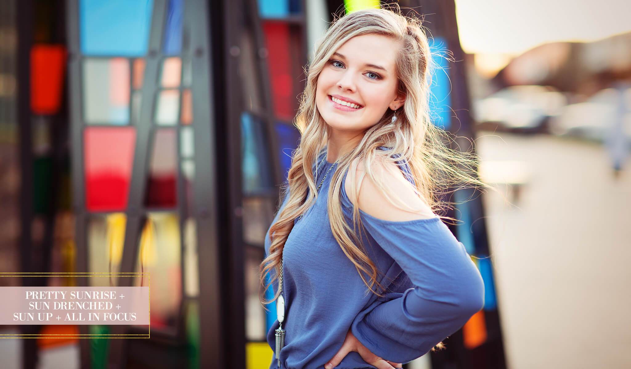 photo of a young woman edited with Colorful Pastel Dreams Photoshop Actions