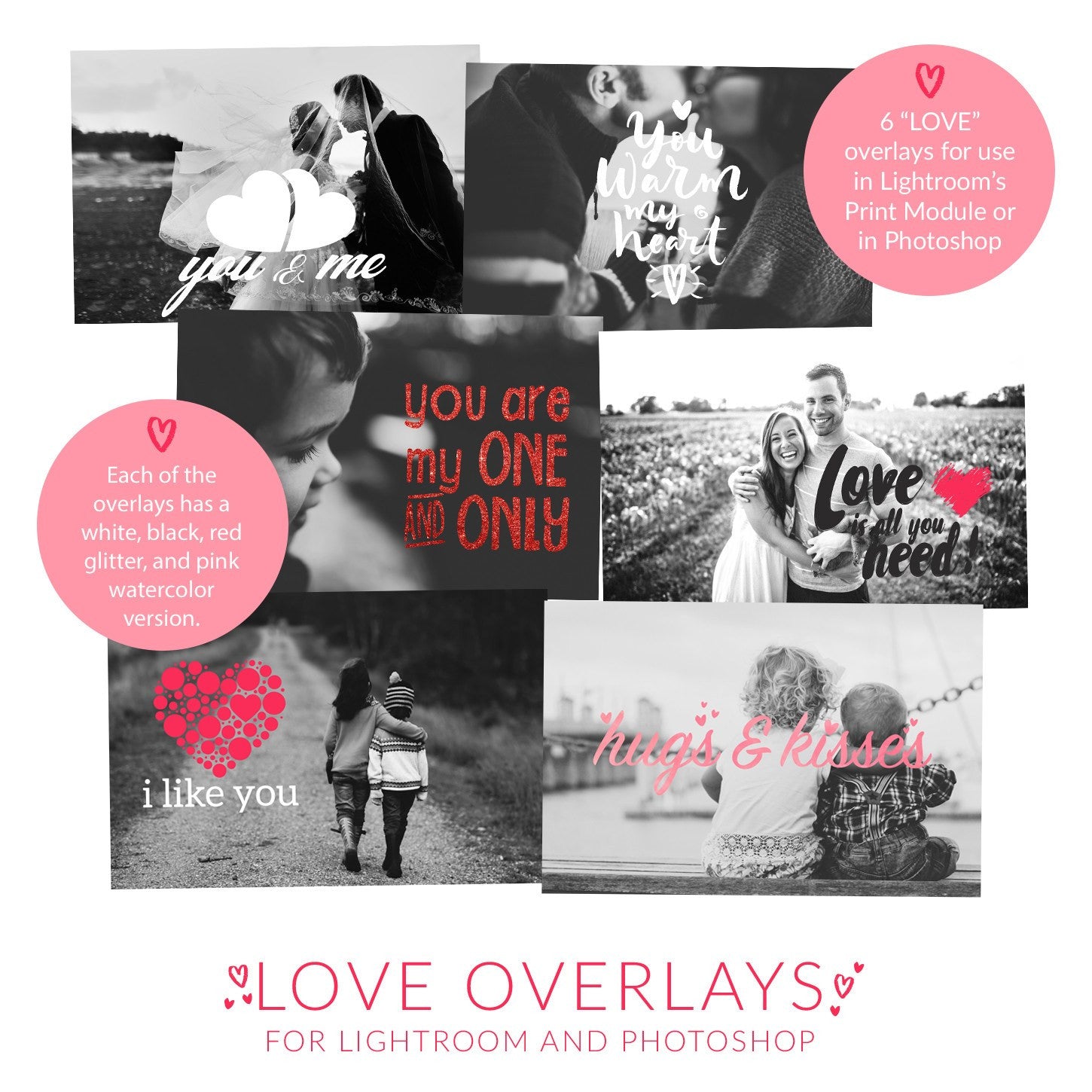 PRETTY Valentine Overlays - Pretty Lightroom Presets