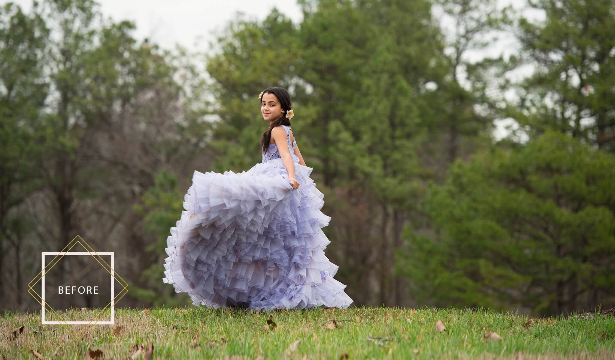 Flower & Blossom Overlays for Photoshop (before img) Pretty Actions