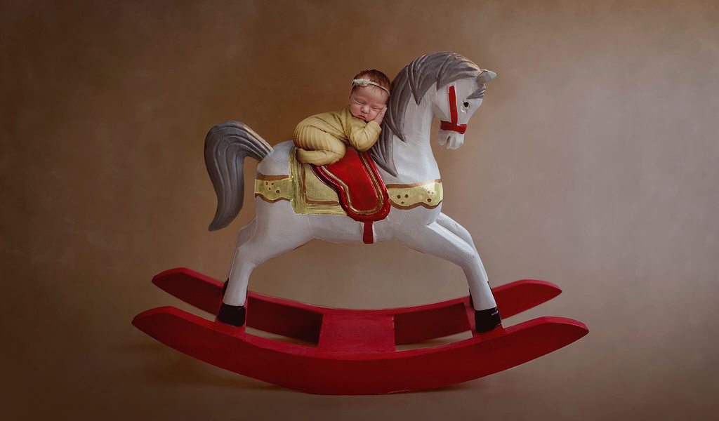 Newborn Digital Backdrop: Rocking Horse