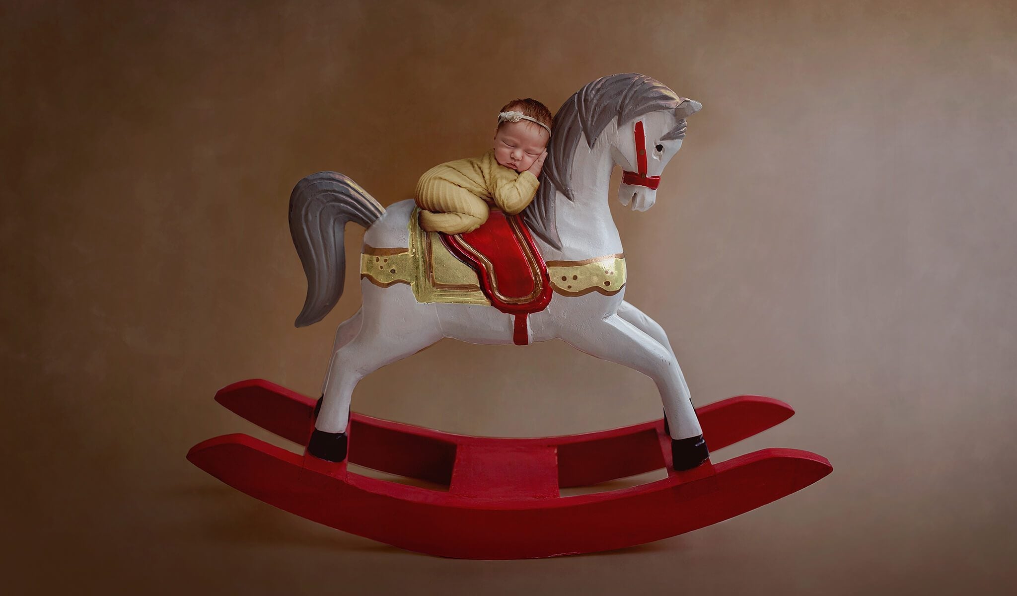 Rocking Horse Digital Newborn Backdrop