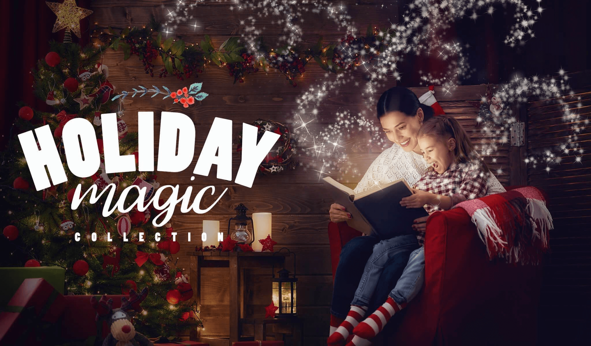 Holiday Bokeh + Holiday Magic Bundle for Photoshop