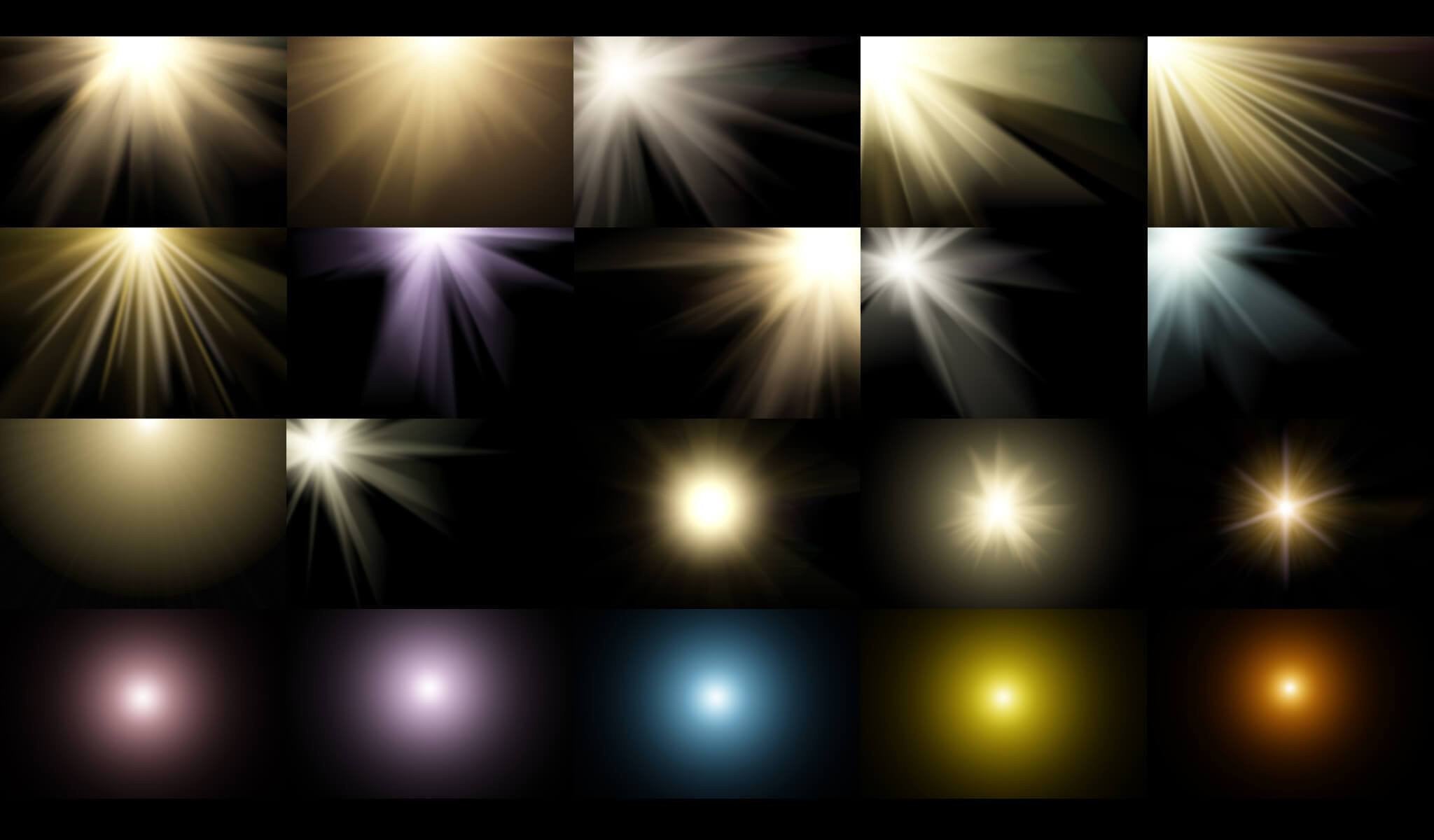 Photoshop Sunray Overlays