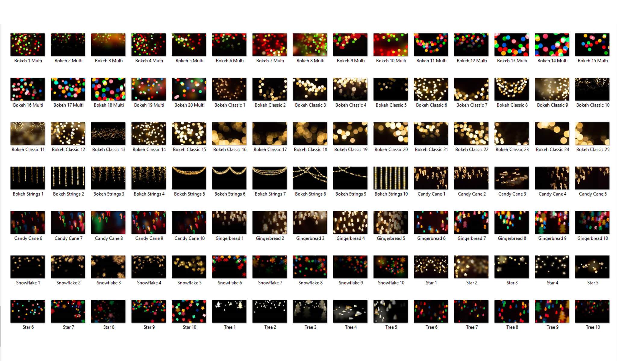 Holiday Bokeh Overlays & Actions Collection for Photoshop