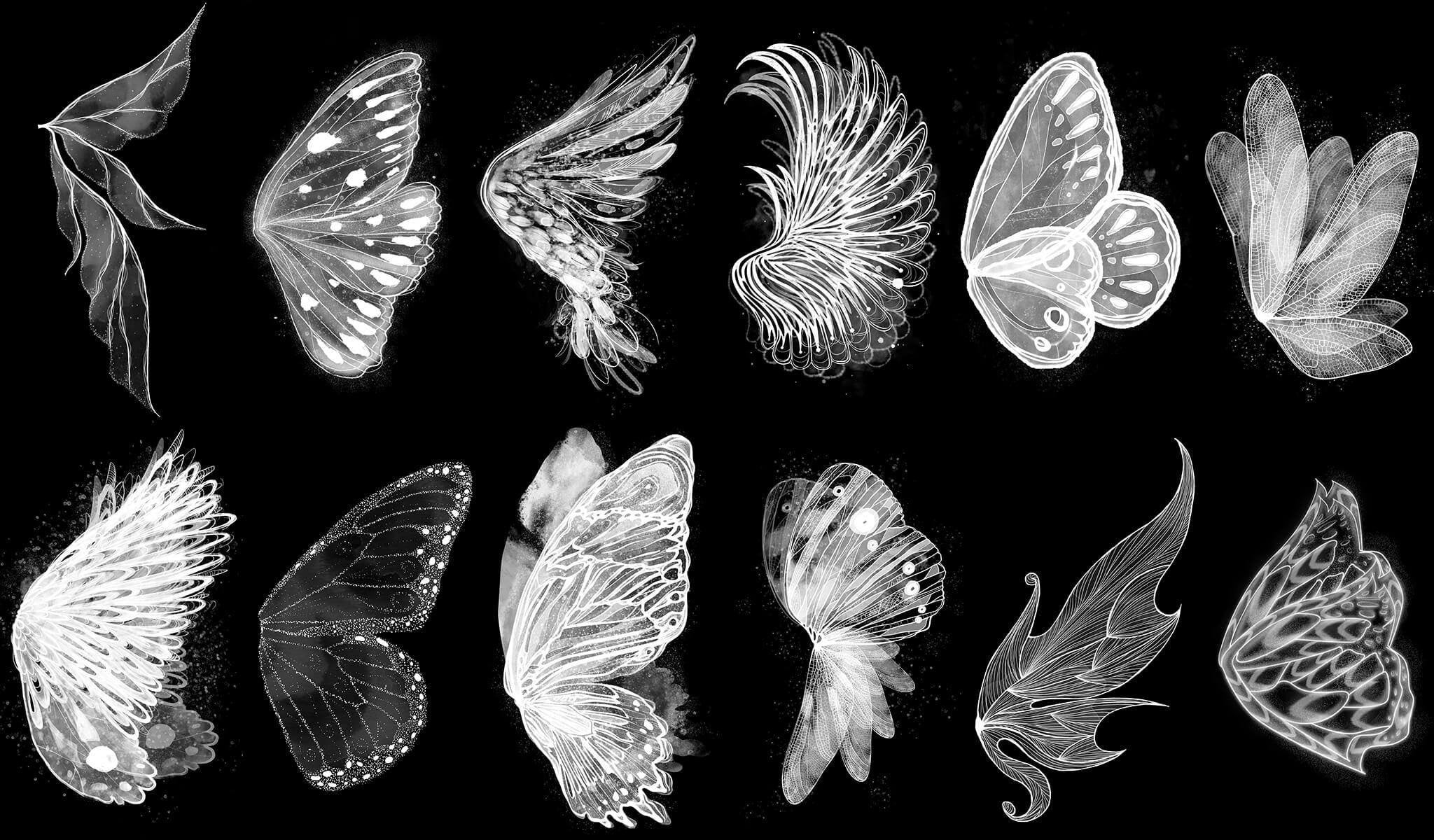 Photoshop Fairy Wing Overlays